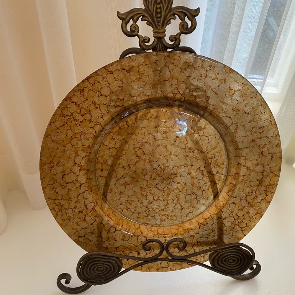 NWOT Glass Decorative Plate